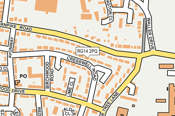 RG14 2PQ map - OS OpenMap – Local (Ordnance Survey)