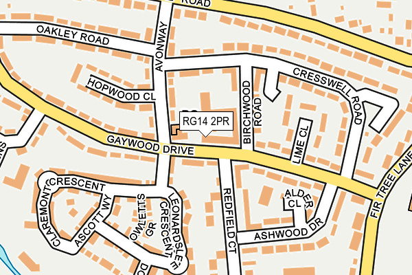 RG14 2PR map - OS OpenMap – Local (Ordnance Survey)