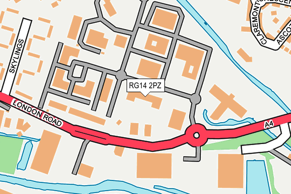 RG14 2PZ map - OS OpenMap – Local (Ordnance Survey)