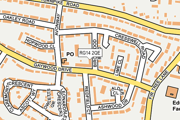 RG14 2QE map - OS OpenMap – Local (Ordnance Survey)