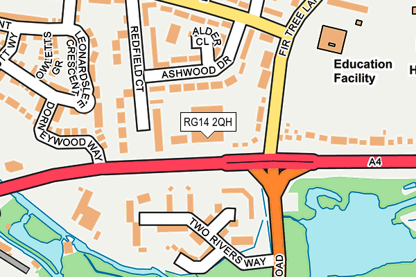RG14 2QH map - OS OpenMap – Local (Ordnance Survey)