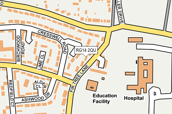 RG14 2QU map - OS OpenMap – Local (Ordnance Survey)