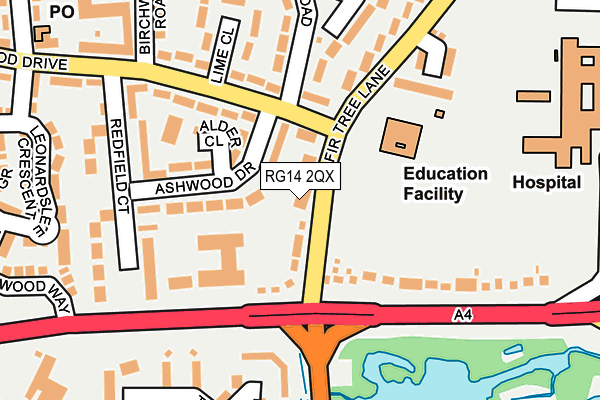 RG14 2QX map - OS OpenMap – Local (Ordnance Survey)