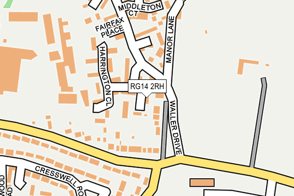 RG14 2RH map - OS OpenMap – Local (Ordnance Survey)