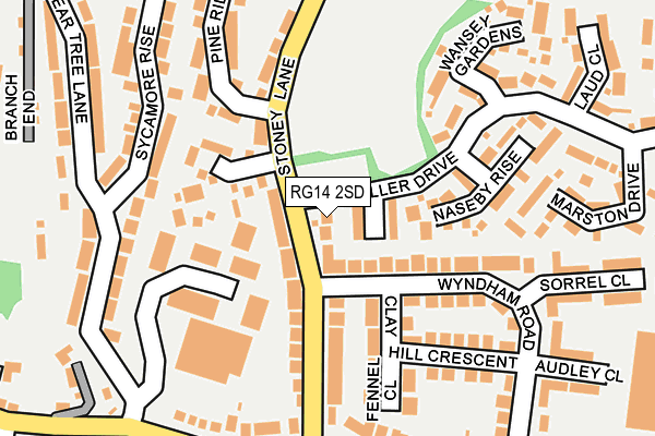 RG14 2SD map - OS OpenMap – Local (Ordnance Survey)