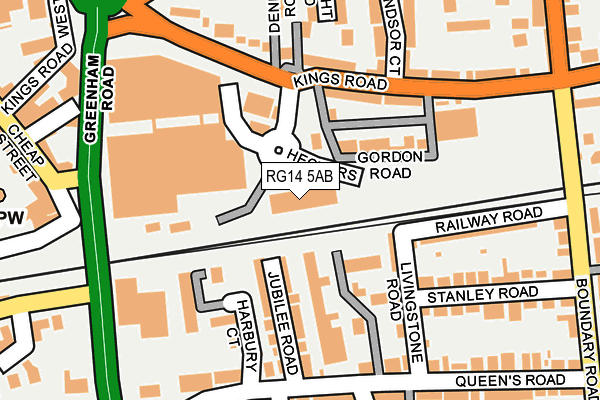 RG14 5AB map - OS OpenMap – Local (Ordnance Survey)