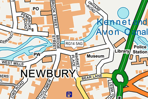 RG14 5AG map - OS OpenMap – Local (Ordnance Survey)