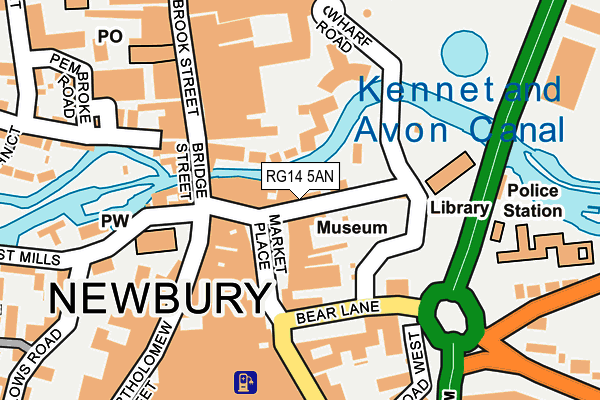 RG14 5AN map - OS OpenMap – Local (Ordnance Survey)