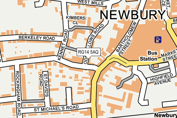 RG14 5AQ map - OS OpenMap – Local (Ordnance Survey)