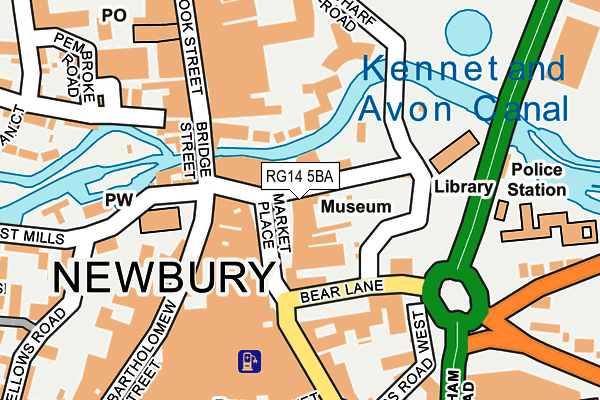 RG14 5BA map - OS OpenMap – Local (Ordnance Survey)