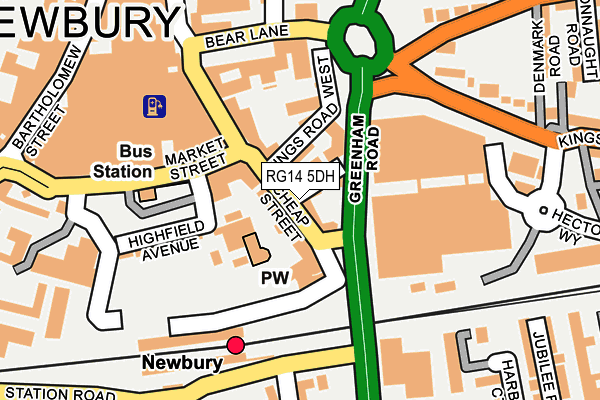 RG14 5DH map - OS OpenMap – Local (Ordnance Survey)