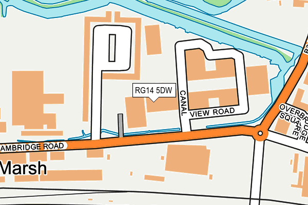 RG14 5DW map - OS OpenMap – Local (Ordnance Survey)