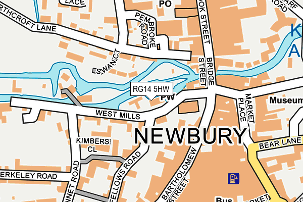 RG14 5HW map - OS OpenMap – Local (Ordnance Survey)