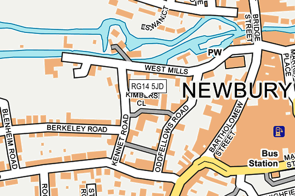 RG14 5JD map - OS OpenMap – Local (Ordnance Survey)