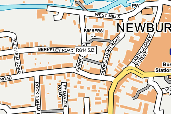 RG14 5JZ map - OS OpenMap – Local (Ordnance Survey)