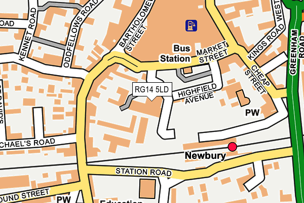 RG14 5LD map - OS OpenMap – Local (Ordnance Survey)