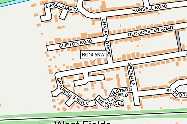 RG14 5NW map - OS OpenMap – Local (Ordnance Survey)