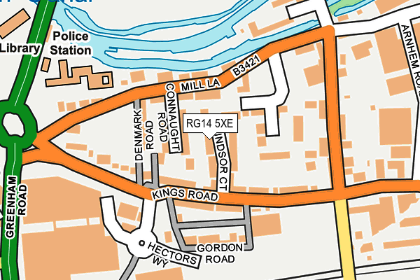 RG14 5XE map - OS OpenMap – Local (Ordnance Survey)