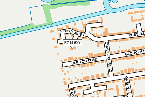 RG14 5XY map - OS OpenMap – Local (Ordnance Survey)