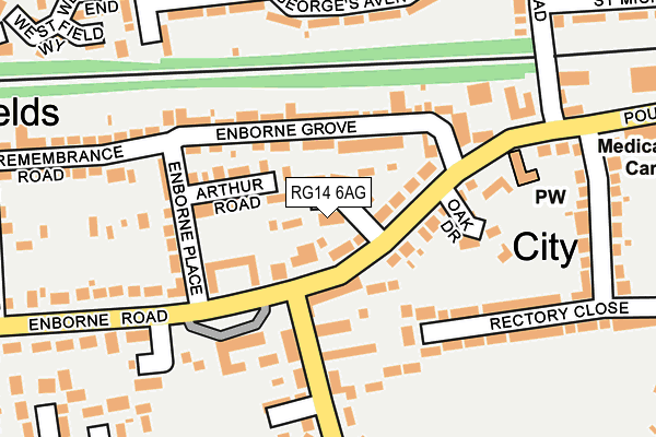 RG14 6AG map - OS OpenMap – Local (Ordnance Survey)