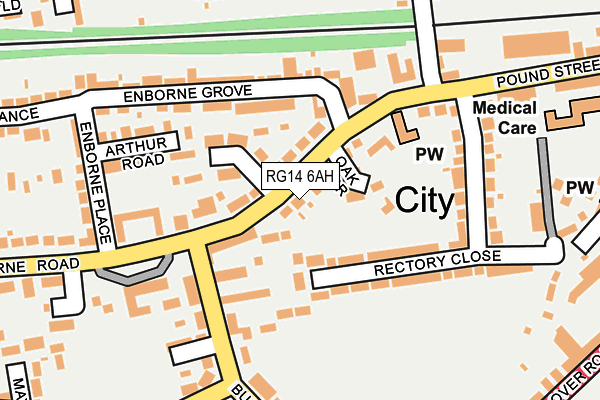 RG14 6AH map - OS OpenMap – Local (Ordnance Survey)