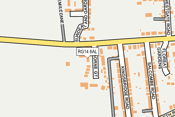 RG14 6AL map - OS OpenMap – Local (Ordnance Survey)