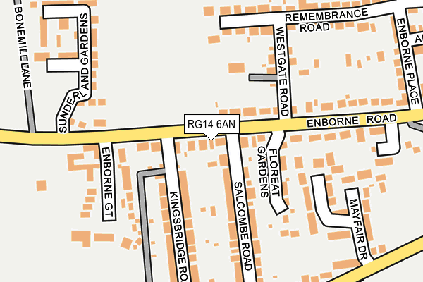 RG14 6AN map - OS OpenMap – Local (Ordnance Survey)