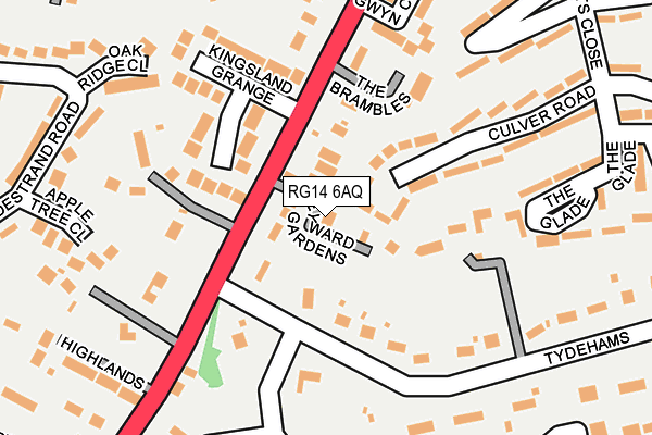 RG14 6AQ map - OS OpenMap – Local (Ordnance Survey)
