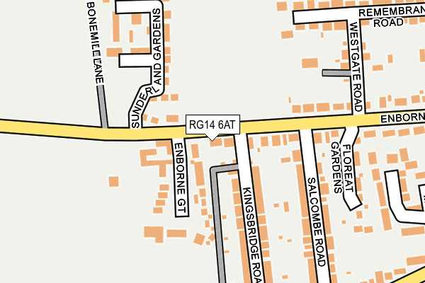 RG14 6AT map - OS OpenMap – Local (Ordnance Survey)