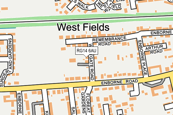 RG14 6AU map - OS OpenMap – Local (Ordnance Survey)
