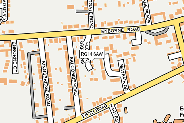 RG14 6AW map - OS OpenMap – Local (Ordnance Survey)