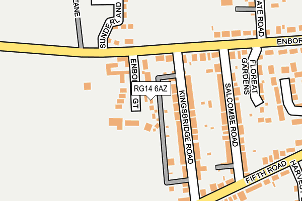 RG14 6AZ map - OS OpenMap – Local (Ordnance Survey)