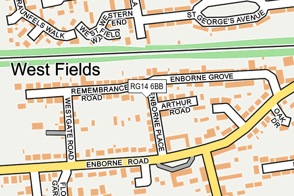 RG14 6BB map - OS OpenMap – Local (Ordnance Survey)