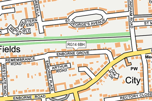 RG14 6BH map - OS OpenMap – Local (Ordnance Survey)