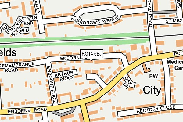 RG14 6BJ map - OS OpenMap – Local (Ordnance Survey)