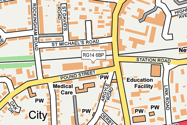 RG14 6BP map - OS OpenMap – Local (Ordnance Survey)