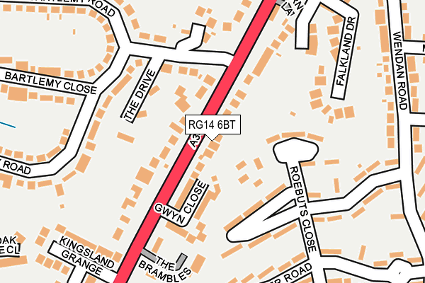 RG14 6BT map - OS OpenMap – Local (Ordnance Survey)
