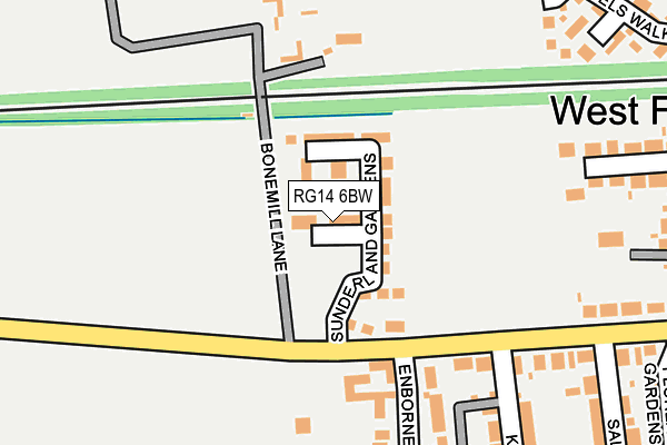 RG14 6BW map - OS OpenMap – Local (Ordnance Survey)