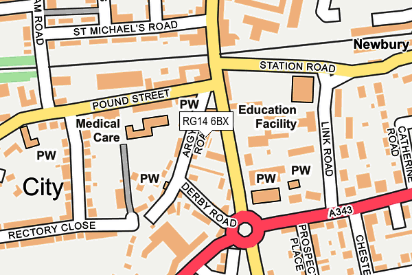 RG14 6BX map - OS OpenMap – Local (Ordnance Survey)