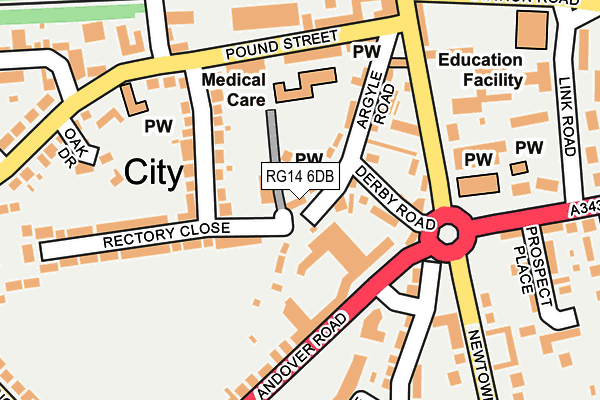RG14 6DB map - OS OpenMap – Local (Ordnance Survey)