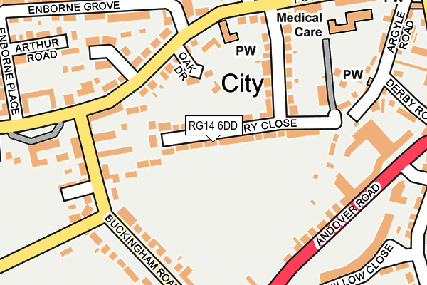 RG14 6DD map - OS OpenMap – Local (Ordnance Survey)