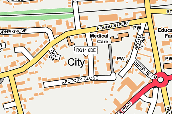 RG14 6DE map - OS OpenMap – Local (Ordnance Survey)
