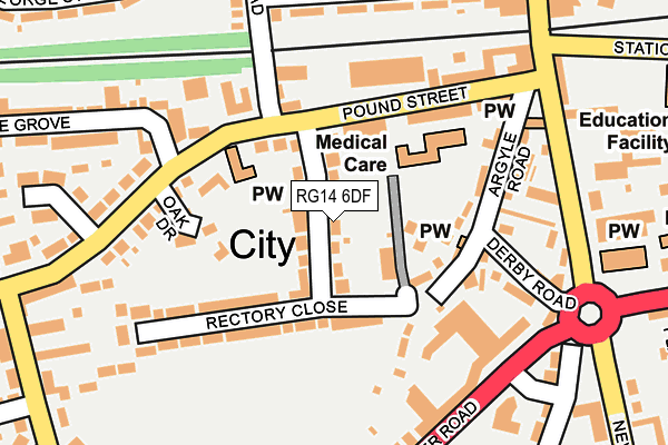 RG14 6DF map - OS OpenMap – Local (Ordnance Survey)