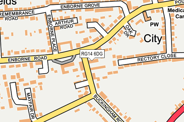 RG14 6DG map - OS OpenMap – Local (Ordnance Survey)