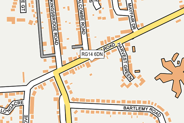 RG14 6DN map - OS OpenMap – Local (Ordnance Survey)