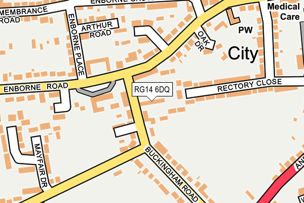 RG14 6DQ map - OS OpenMap – Local (Ordnance Survey)