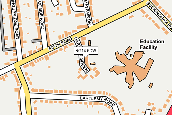 RG14 6DW map - OS OpenMap – Local (Ordnance Survey)
