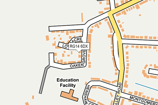 RG14 6DX map - OS OpenMap – Local (Ordnance Survey)