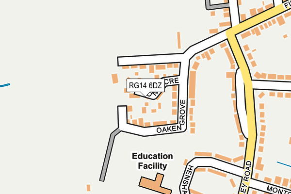RG14 6DZ map - OS OpenMap – Local (Ordnance Survey)