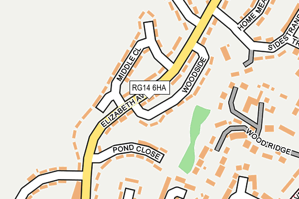 RG14 6HA map - OS OpenMap – Local (Ordnance Survey)